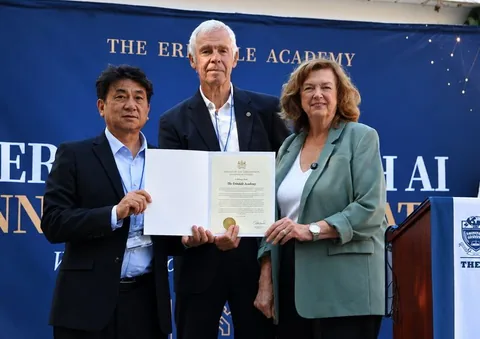 A congratulatory certificate marks the official launch of the incubator.